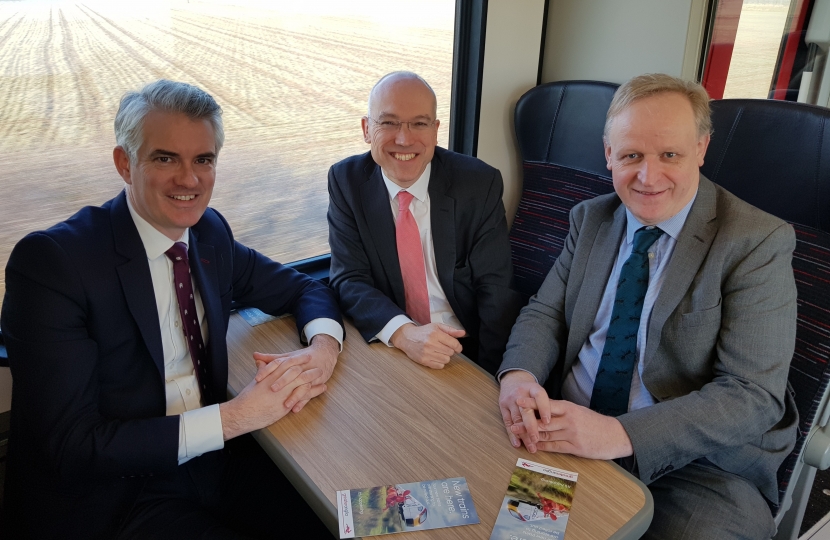 MP Welcome New Trains on the Sudbury Branch Line