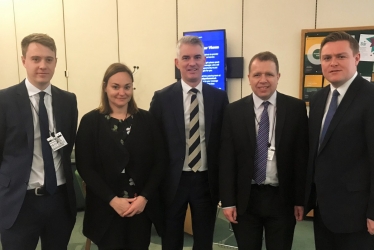 James Cartlidge MP & Will Quince MP with officials from Highways England 