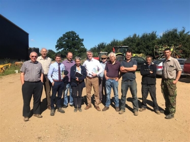 James Cartlidge, the MP for South Suffolk, meets members of the National Farmers Union (NFU) in Polstead. 